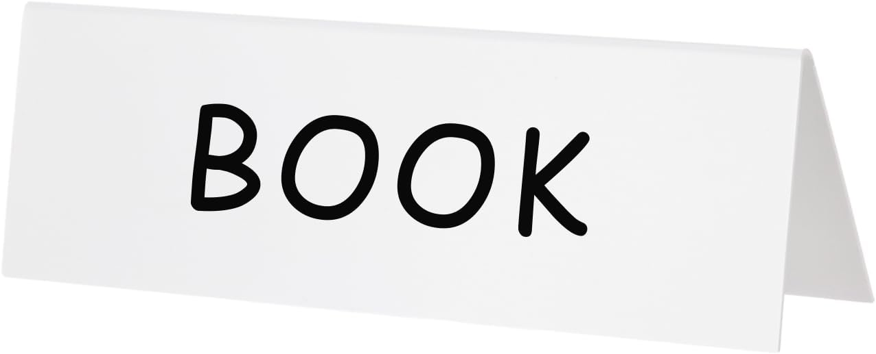 DYNAMI 30 Pack Reusable Name Tent Cards,Acrylic Porcelain Whiteboard