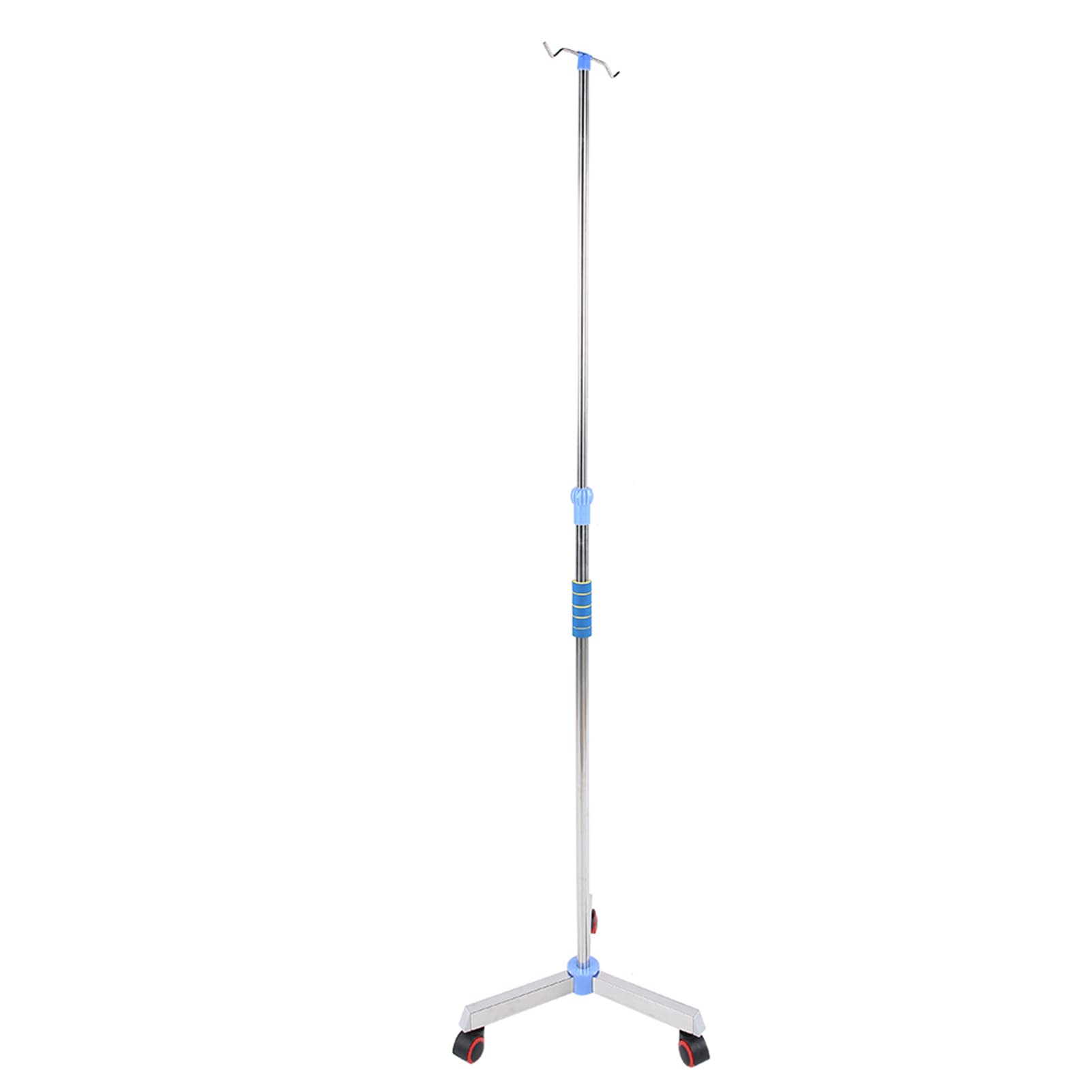 Supporto per Infusione con Asta Portaflebo Regolabile in Acciaio Inossidabile con Asta Portaflebo con 2 Ganci e Ruote per Clinica Domiciliare Al Che Promettiamo a