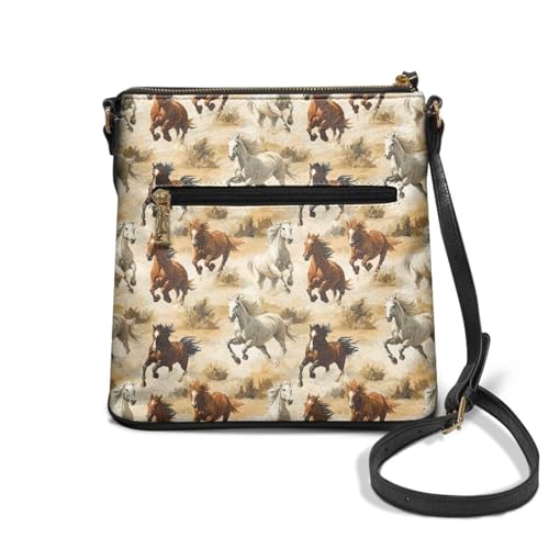 Image of Leather Purses for Women, Leather Hobo Bags for Women Travel Sling Purse Triple Zippered Pockets Shoulder Bag