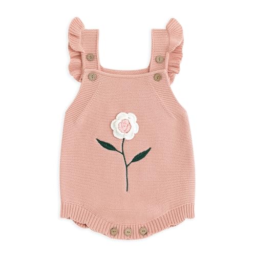 Image of Simplee kids Baby Girls Sunflower Knit Rompers Knit Clothes for Newborn Baby Girls