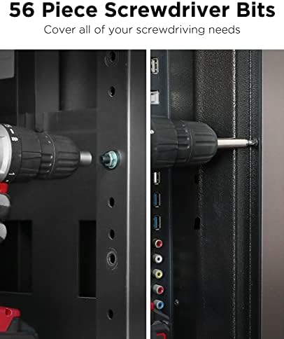 AVID POWER 100PCS Titanium Twist Brad Point Drill Bits Set for Metal, Wood, Concrete and Masonry, Drill and Screwdriver Bits Combo Kit with Case