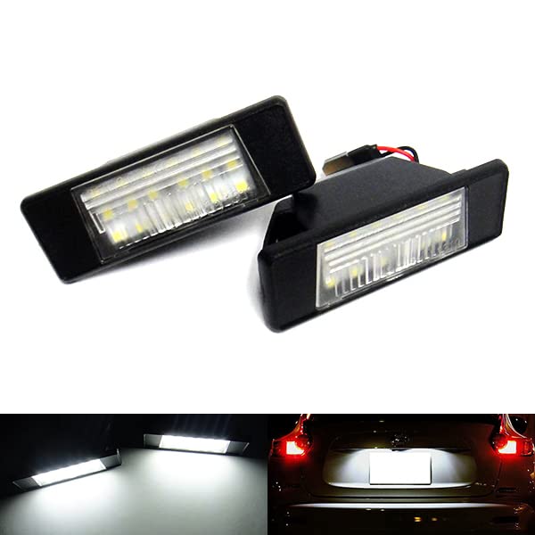 RZG 2x LED Targa Auto Bianca Canbus Per Juke F15, Navara D23, Note, X-Trail T31, Q50, Qashqai J10