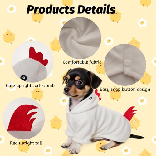 Disfraz de Pollo para Perro Mediano Halloween y Acción de Gracias miniatura 4