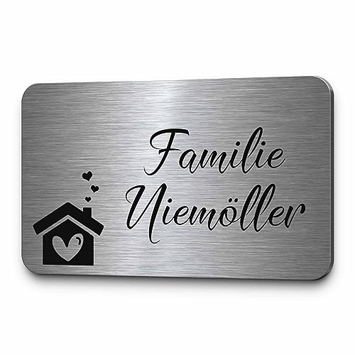 Chrisck Design Türklingel82 Edelstahl Türschild Familie