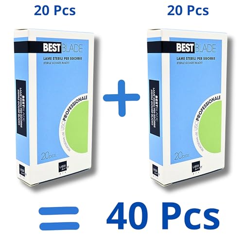 Best Blade – 40 sterile Einwegklingen (2 Packungen mit 20 Stück) für Pediküre, Hornhautentfernung und Fußpflege (Size 12)