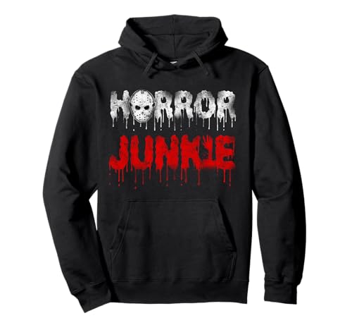 Scary Horror Movie Hockey Mask Junkie Pullover Hoodie