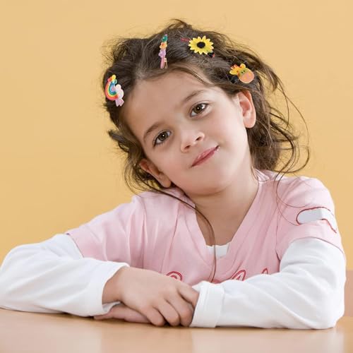 Image of 129Pcs combo Baby Hair Accessories 20pcs Mini Hair Clip 10 pcs Cute Fruit Cartoon Animal 100pcs Baby Hair Ties for Girls and Kids Hair Pin for Kids & Small Girls (Random Designs)