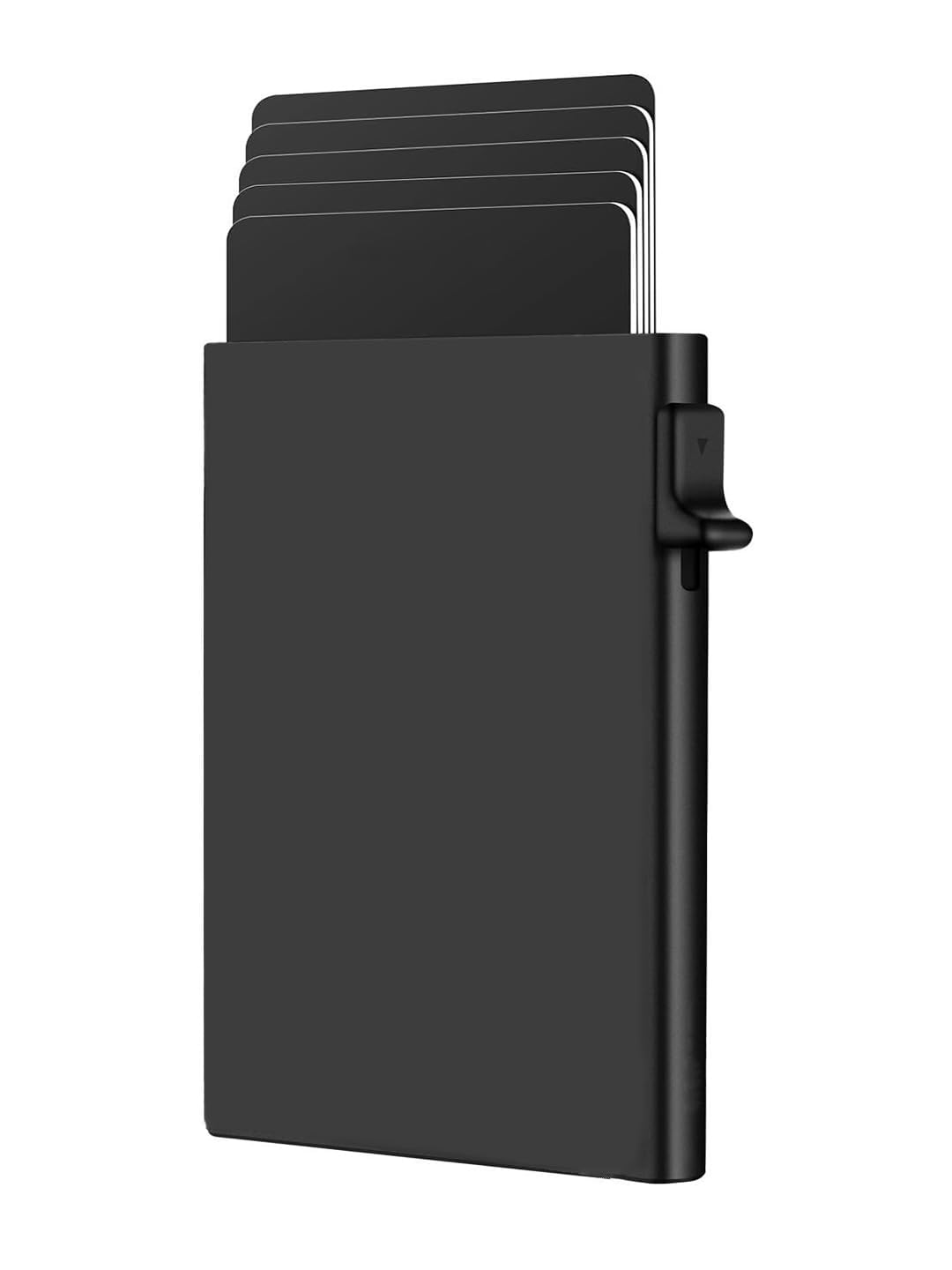 skyhood Black Slim Stainless Steel Card Holder, Side Pull Card Design for Men & Women-picture-27