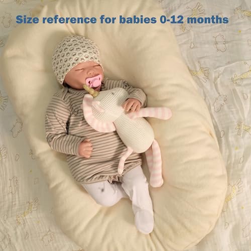FLUFFYFUN Organic Baby Soft Toys Pink Unicorn Teddy for Newborn 7.1", 7.1 inches - Image 4
