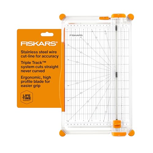Fiskars Precision Paper Trimmer, Easy and Accurate Crafting Tool, Cuts Straight...