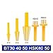 Spindle Cleaning Rod BT30 BT40 BT50 HSK32 HSK40 HSK50 HSK63A HSK63F Cleaning Rod Cleaner Brush Taper Collet Holder Wipe Tool Bracket(5PCS,BT50)