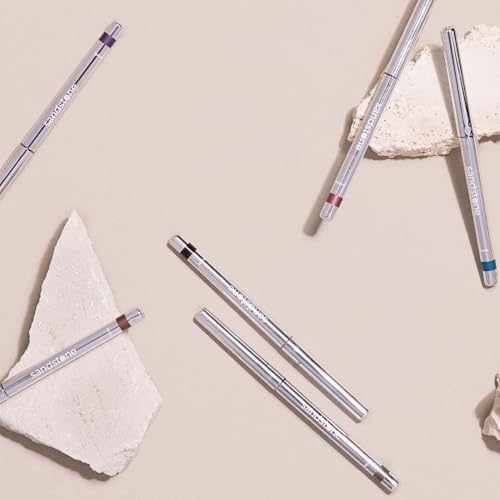 Sandstone Scandinavia Hypoallergenic Waterproof Eyeliner - Fragrance Free Metallic Black Eye liner - Vegan and Cruelty Free Eye Pencil - Eyeliner Pencil for Sensitive Eyes (Black)