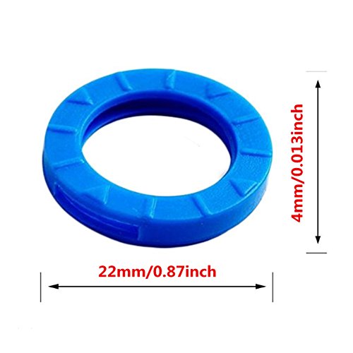 Happyit Hohles Umweltschutz-multi Farbgummisilikon Soft-Key-Kappe Schlüsselabdeckungs-Fälle Topper-Schlüsselring (16 Stück)
