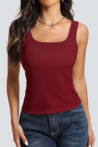 Women's U-Back Tank Top - 3-Pack,Built-in Bra, Removable Pads for Gym, Yoga & Outdoor, Long-Lasting Comfort4