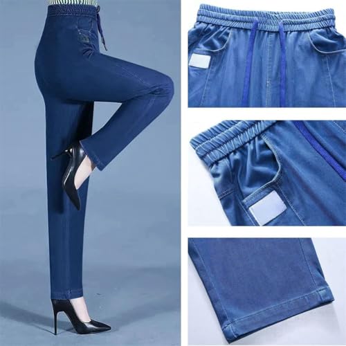 Jeans for Women, Comfy Jeans for Women High Waist Ultra-Stretch Mom Jeans, New Comfy Mom Jeans Elastic Waist Denim Pants3