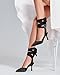 Womens Lace up Satin Heels Bow Pointed Closed Toe Bridal Dress Shoes Low Heel Wedding Elegant Pumps
