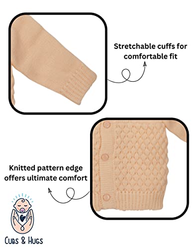 Image of CUBS & HUGS Baby Girl's Wool V-Neck Sweater