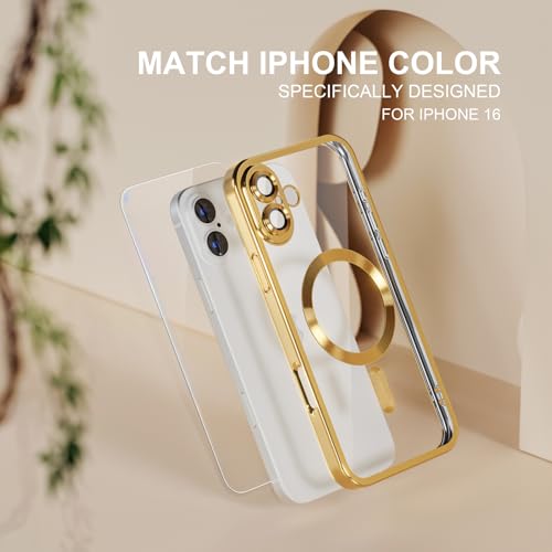 Image of Misea Magnetic for iPhone 16 Case Compatible with MagSafe Gold