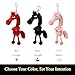 YKLWORLD Year of the Horse Lucky Mascot 2026 Chinese Zodiac Horse Plush Keychain, Cute Lunar New Year Good Luck Charm for Bag Car Gift (3PCS)