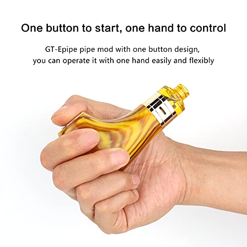 Ksing-GT-Epipe-40W-Golden-E-Pipe-1000mah-with-USB-C-Charger-E-Cigarette-Starter-Kit-Airflow-Adjustable-2ml-Refillable-Atomizer-Tank-E-Pipes-Vapor-Gift-Package-No-Nicotine-Resin-Color