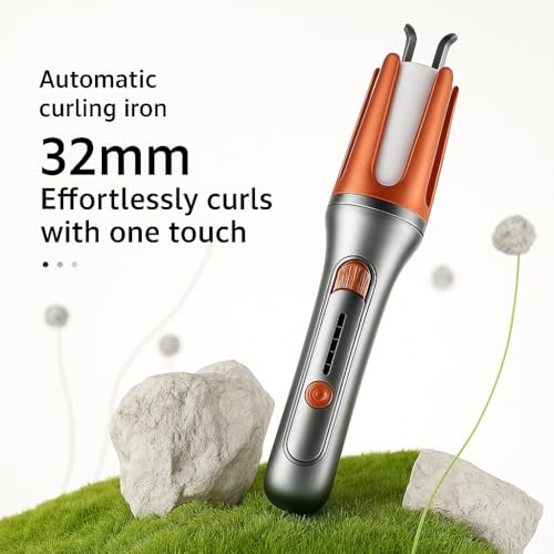 Image of Dratal Automatic Hair Curler, Rotating Curling Iron with 4 Heat Levels, Dual Voltage, Quick Heat Up & Safety Auto Shut-Off for Pro Hair Styling (Copper)
