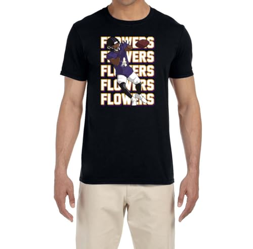 Black Baltimore Zay Flowers Text Pic T-Shirt