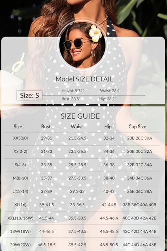 Image of Women Tummy Control One Piece Swim Dress Ruched Swimsuit with Skirt | Halter V-neck Design, Adjustable Straps, Removable Cups, Side Bow-tie, Sexy, Flattering, Slimming