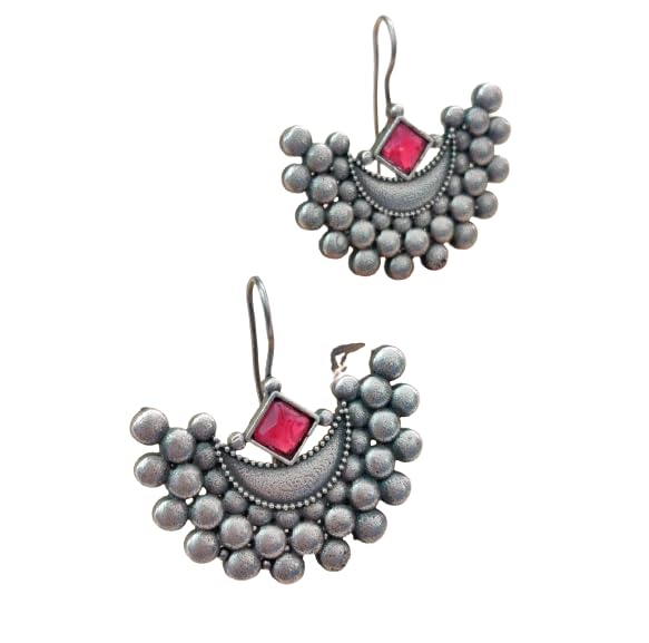See full amazon price history chart for El Regalo Oxidized Earrings for Women- Moon Inspired Silver Lookalike Statement Brass Earrings in Antique Silver Finish (Red) El Regalo Oxidized Earrings for Women- Moon Inspired Silver Lookalike Statement Brass Earrings in Antique Silver Finish (Red) (B0CT5WYZML) Amazon Price History, Amazon Price Tracker