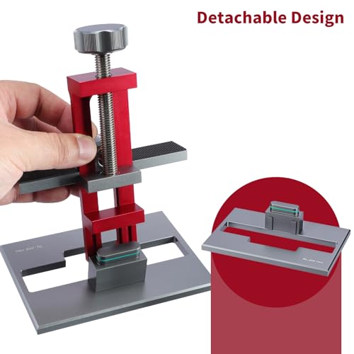 Image of RUITOOL Upgrade 3-in-1 Cabinet Door Mounting Jig with Support Base, Installation Tool for Frameless or Face Frame Cabinet Doors, Adjustable Aluminium Alloy Hardware Jig for Wall and Base Cabinets