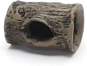 Tronco Mini Toca para Peixes Betta e Pequenos Peixes | Toca em Resina Atóxica para Aquário de Água Doce ou Salgada | Pintura Artesanal (Mini)