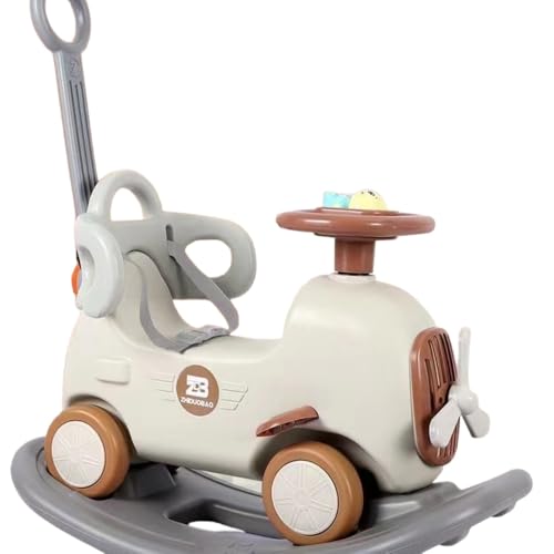 SOLLENT新登場木馬 1-5歳子ども 乗り物おもちゃ 6-in-1足蹴り車兼用 押し手付き ロッキング ホース、ベビーカー、乗り物の、ドリーム ホース、向け、ホース トレーニング バランス感覚 揺れる 足けり 子ども用プッシャー付き、 誕生日プレゼント