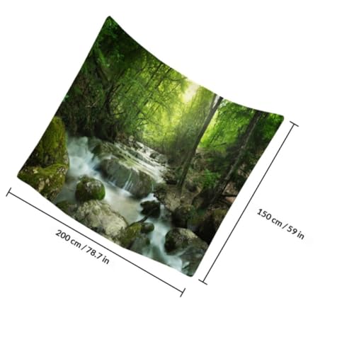 Tapiz de pared con bosque 3D para transformar tu salón en un oasis 2