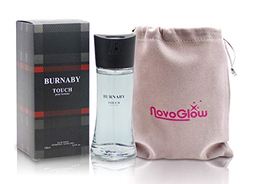 BURNABY TOUCH POUR HOMME- Eau De Parfum Spray Perfume, Fragrance For Men- Daywear, Casual Daily Cologne Set with Deluxe Suede Pouch- 3.4 Oz Bottle- Ideal EDP Beauty Gift for Birthday, Anniversaryâ¦