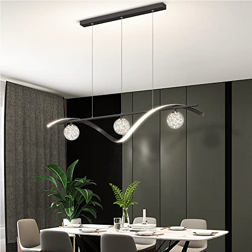 Lampe suspendue LED acrylique 30W lustre en verre moderne cuisine et salon
