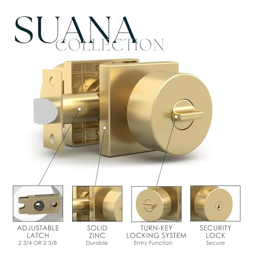 Mega Handles Suana Keyed Entry Door Knob Gold (1-Pack) - Reversible by Mega Handles - Used condition - Image 5