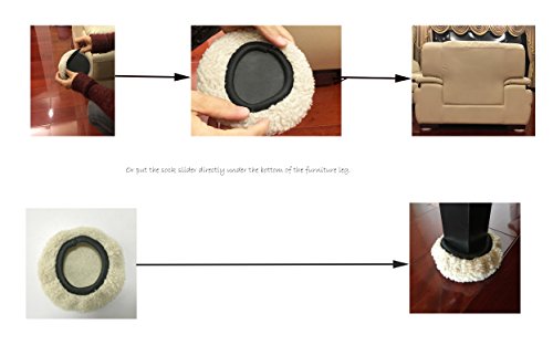 16-Pack 5" Reusable Furniture Movers For All Floor Types,8 Pack- 5 In. Sock Sliders For Hard Surfaces Plus 8 Pack-Plastic Furniture Slider For Carpet Furniture Moving Slider For All Surfaces #TOP1