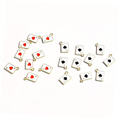 Sewroro 10 Pçs Pingente De Pôquer Colar Colar Joias Para Artesanato Pulseira Chaveiro Encantos Para