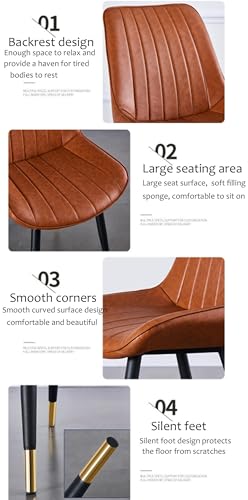 Chaise de salle à manger durable résistante usure avec dossier métal