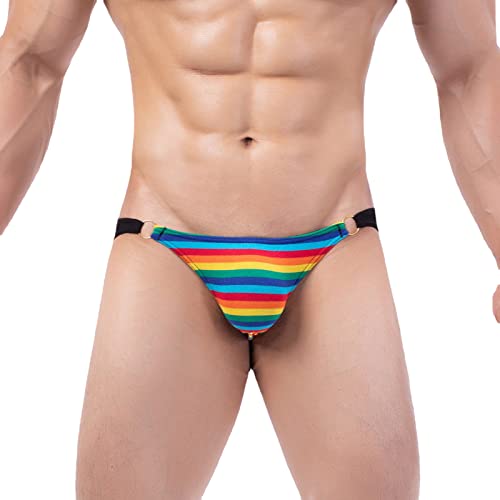 Cotton Striped Gay Thong Clothing Designer Jockstraps Large Size