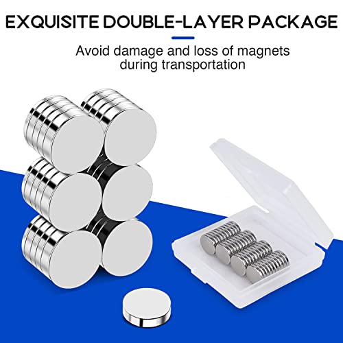 VSKIZ 10x2mmSmall Magnets, 200Pcs Small Round Refrigerator Magnet Tiny Neodymium Disc Magnets Mini Rare Earth Magnet for Fridge, Crafts, Whiteboard and Kitchen,Office