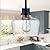 Emak Modern Farmhouse Pendant Lights Kitchen Island, Black Pendant Light Fixtures with Seeded Glass Shade, 8 Inch Hanging Lights for Kitchen Island, Bathroom, Bedroom, PL122-BK