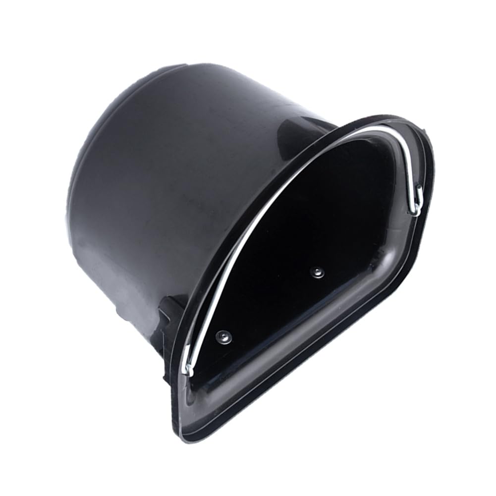 1 cubo plano de plástico para alimentos para animales con de metal, color negro