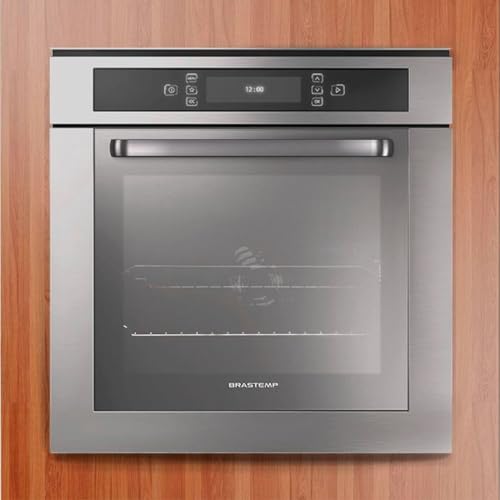 Forno de embutir elétrico Brastemp 67 litros cor inox com Função Ar Forçado e Painel Touch - BO260AR 220V glide
