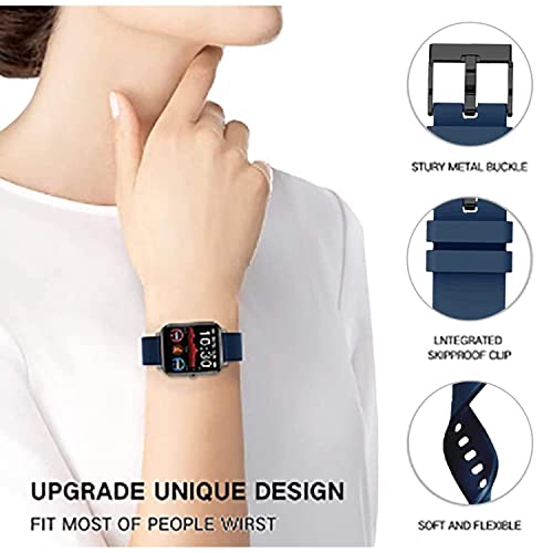 Image of Valente Premium Silicone Buckle 22 mm Watch Strap Compatible with Noise Colorfit Pro 3,Assist,Colorfit Ultra,Oneplus Watch, Fossil Gen 5E, Gen 5(44mm),Realme Watch 2 Pro