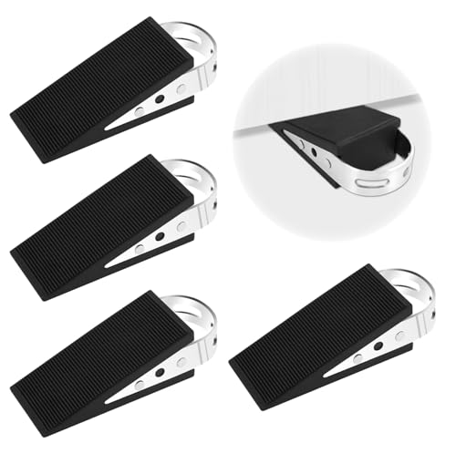 WUFANC 2 Stück Türkeil Gummi, Türstopper Keil Doppelseitiges Rutschfestes Verschleißfest, Einbruchschutz Door Stopper mit Edelstahlgriff, für Zuhause, Büro, Hotel