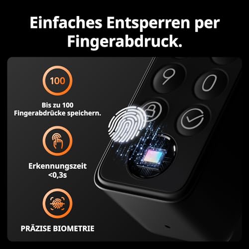 SwitchBot WLAN Smart Lock Pro mit Touchscreen-Tastatur, Türriegelschlösser, Smartes Türschloss...