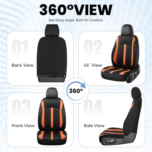 FLORICH Car Seat Covers, Breathable Mesh Automotive Seat Cover Full Sets, Front Seat Covers and Back Seat Cover Universal Car Interior Protectors Cushion for Most Cars&SUV-Black&Brown by FLORICH - Used condition - Image 8