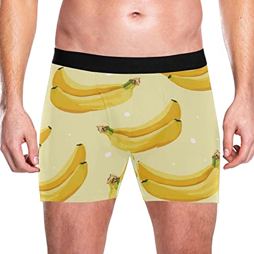 Bóxer para hombre de fruta elásticos Vnurnrn calzoncillos amarillos ropa interior cómoda 2