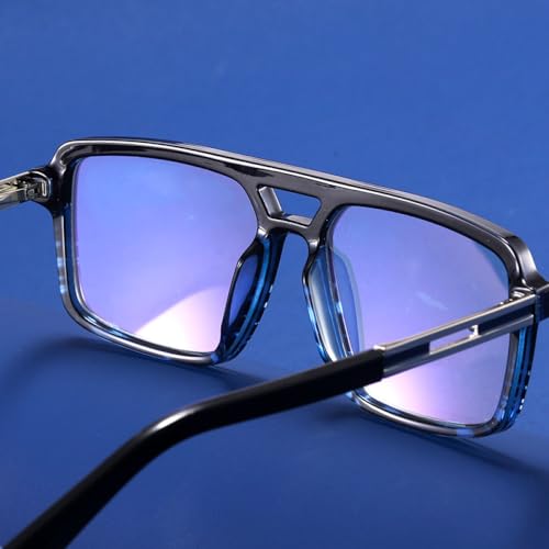 Gafas de moda para hombre que estilizan rostros redondeados 5