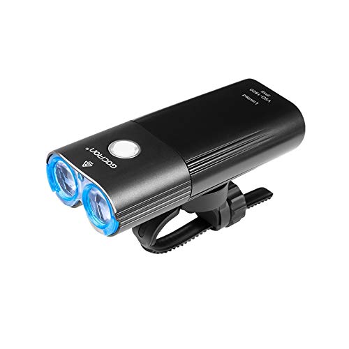 MAIESBike Light 1800 Lumen Bike Headlight Bicycle Front Light 6700mah Rechargeable Power Bank Waterproof 2*led Lamp Cycling Flashlight
